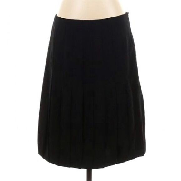 EUC Akris Punto wool pleated bubble hem skirt sz 6 - Picture 1 of 6